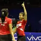 Ganda putri Indonesia Greysia Polii/Nitya Krishinda Maheswari jadi penentu kemenangan Indonesia atas Taiwan di perempat final Piala Sudirman 2015 (Humas PP PBSI)