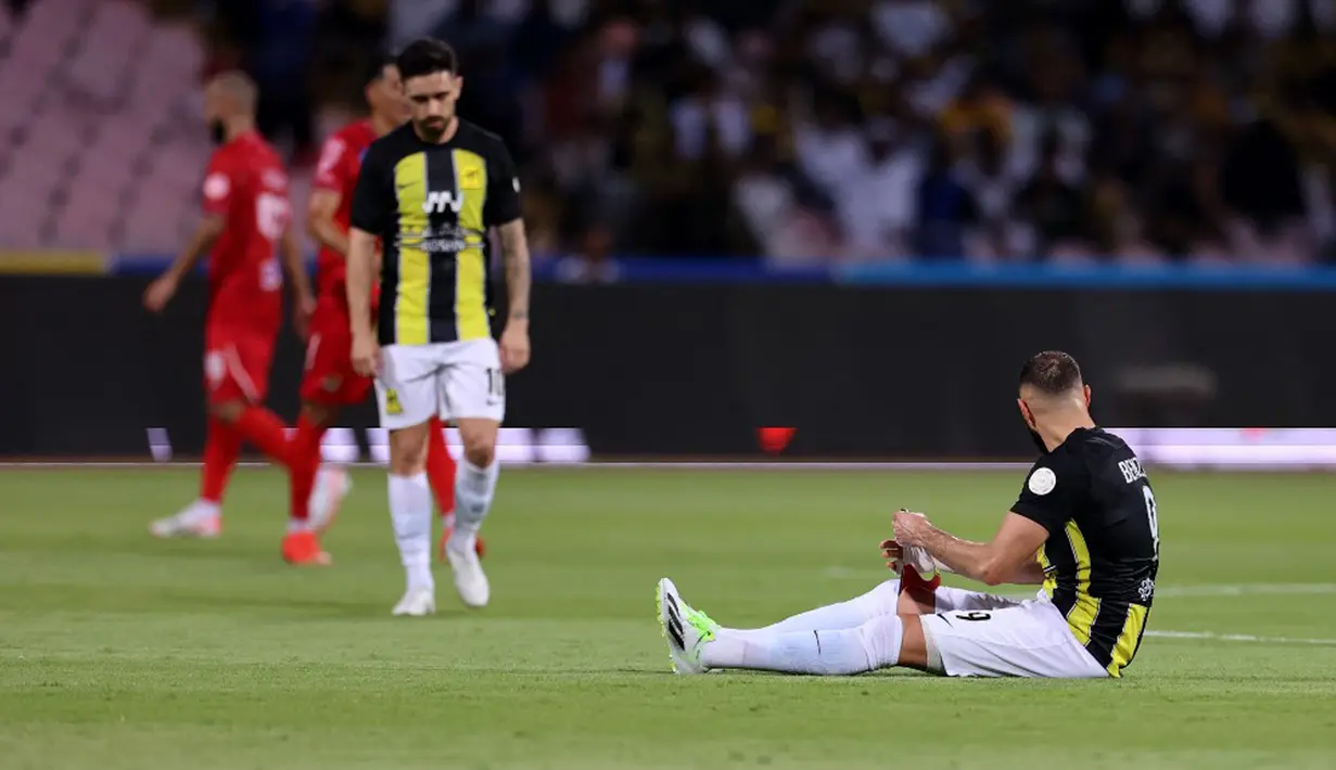 Posisi Benzema pun digantikan oleh Jota, eks striker Celtic yang juga baru diboyong Al Ittihad pada bursa transfer musim panas ini. (Abdel Ghani BASHIR/AFP)