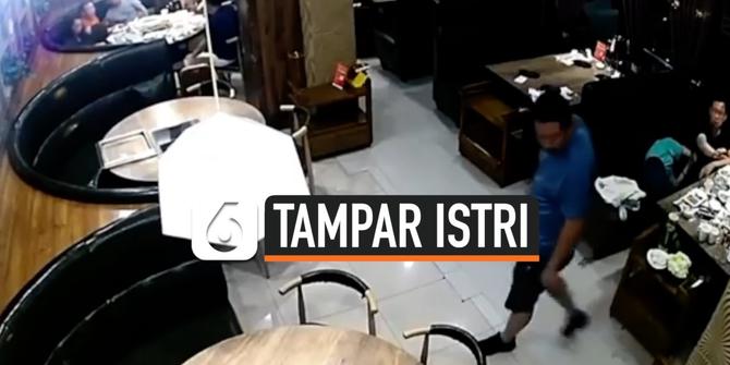 VIDEO: Suami Tampar Istri Hingga Pingsan di Restoran, Kenapa?