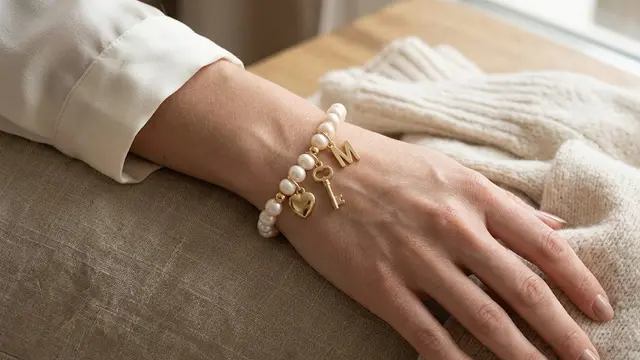 Gelang Mutiara dengan Charm yang Personal