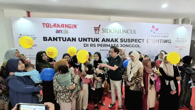 Sido Muncul Salurkan Bantuan Rp425 Juta untuk 170 Anak Suspect Stunting di Jonggol