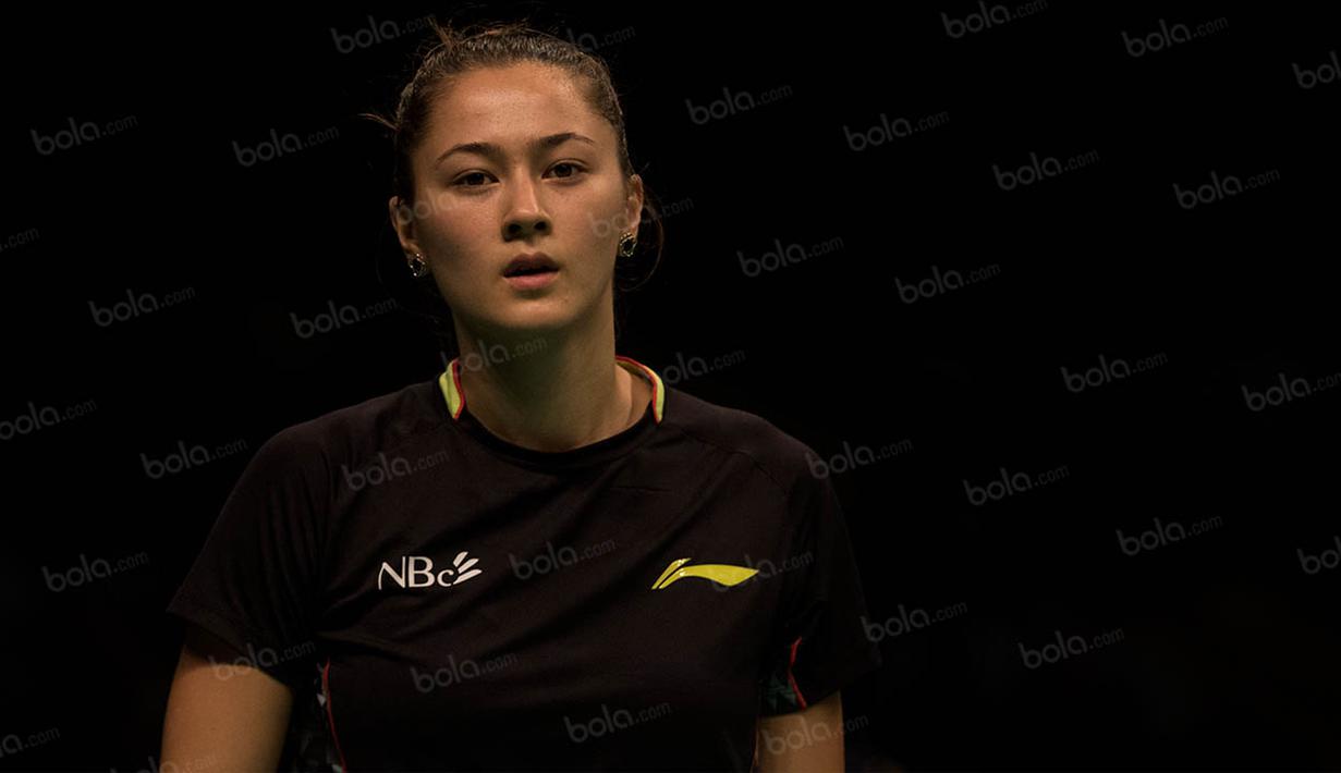 Gronya Somerville, pebulutangkis asal Australia ini turun di nomor ganda putri dan ganda campuran pada BCA Indonesia Open 2016. Langkah wanita 21 tahun itu terhenti di babak 16 besar. (Bola.com/Vitalis Yogi Trisna)