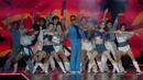 Penyanyi Korea Selatan Psy tampil pada konser Seoul Festa 2022 di Kompleks Olahraga Jamsil, Seoul, Korea Selatan, 10 Agustus 2022. Seoul Festa diselenggarakan oleh Pemerintahan Metropolitan Seoul. (AP Photo/Ahn Young-joon)