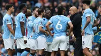 Sebelumnya, skuad asuhan Pep Guardiola sempat tak mendapatkan hasil maksimal imbang 3-3 di markas Everton pada (04/05) waktu setempat. (AFP/Darren Staples)