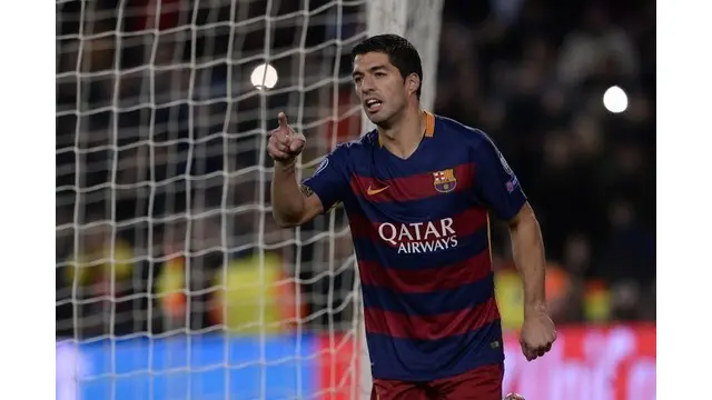 Klip gol tentang Luis Suarez striker Barcelona yang berhasil mencetak 2 gol ke gawang AS Roma dalam fase grup E Liga Champions, Selasa (24/11/2015).