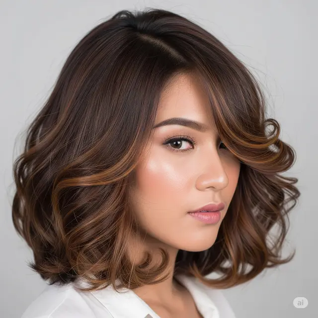 Potongan Rambut Bob Asimetris Kekinian. Foto: Gemini