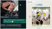 Chat Pamer Foto Sudah Dilamar Bikin Nyesek. (Sumber: Twitter/@txtdariwhatsap dan Twitter/arisfrogs13)