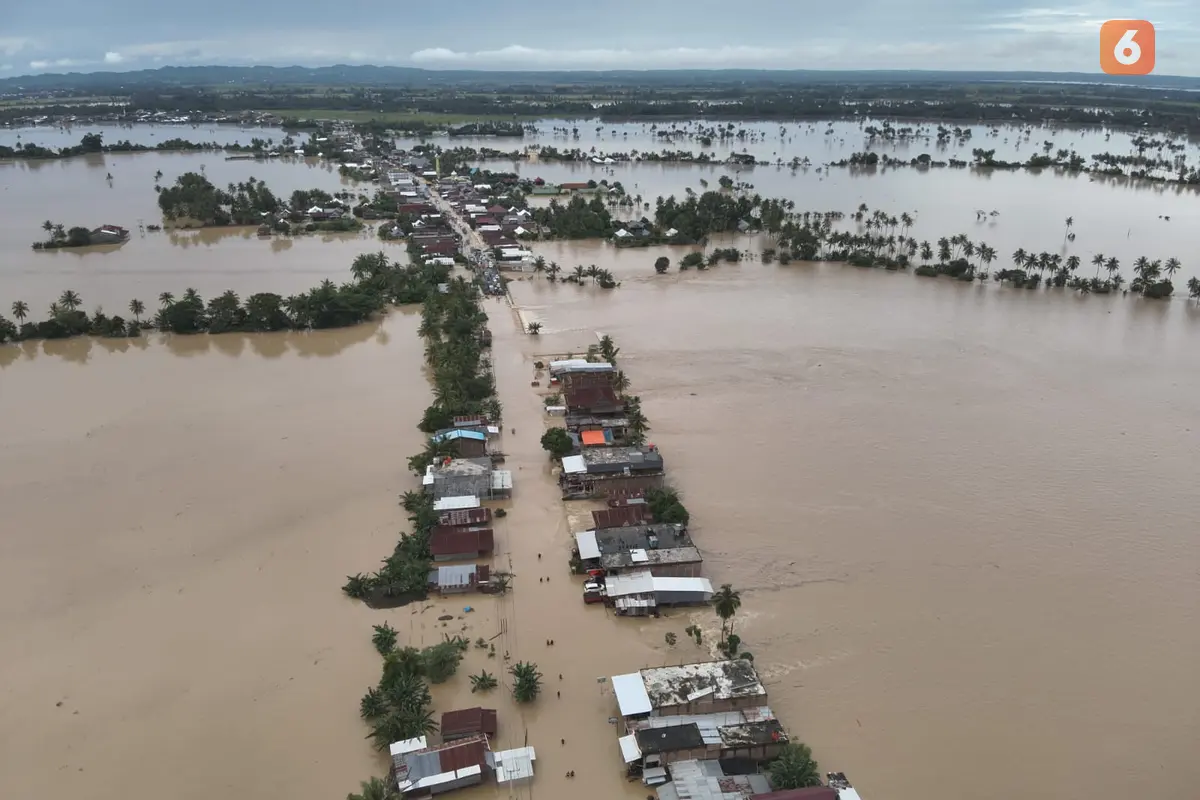 Banjir dan longsor terjang 6 kabupaten di Sulawesi Selatan (Liputan6.com/Fauzan)