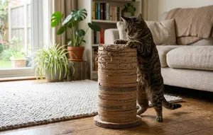 Cara Membuat Garukan Kucing DIY dari Kardus Bekas, Tutorial Mudah untuk Cat Lovers