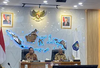 Menteri Dalam Negeri (Mendagri) Tito Karnavian menggelar rapat pembahasan rencana kolaborasi penguatan integritas dan pencegahan korupsi pemerintahan bersama Komisi Pemberantasan Korupsi (KPK). (Liputan6.com/Devira Prastiwi)