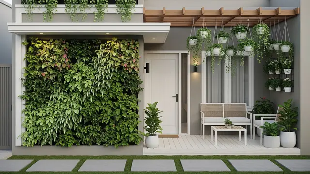 Teras Rumah Mungil Minimalis (Gemini AI)