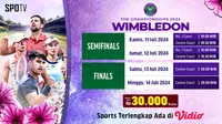 Link Siaran Langsung Final Tenis Wimbledon 2024, 13-14 Juli di Vidio