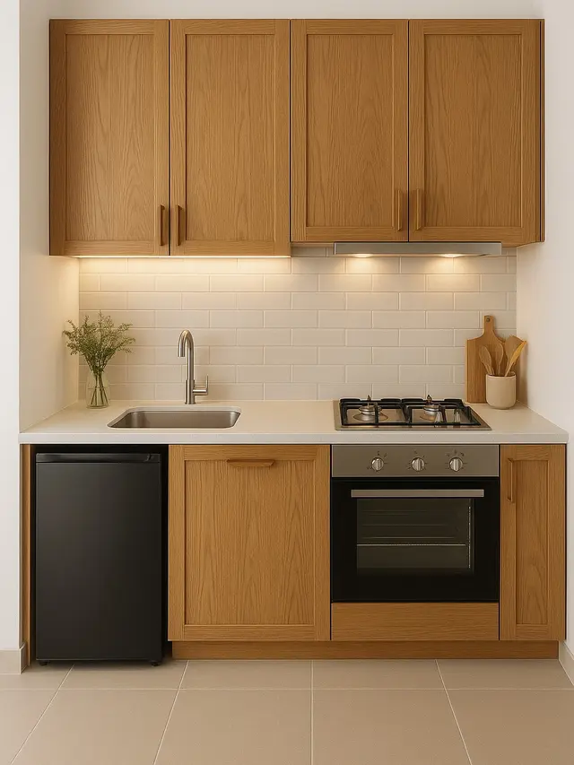 Model Dapur Rumah Type 36 Sederhana dengan Kabinet Gantung