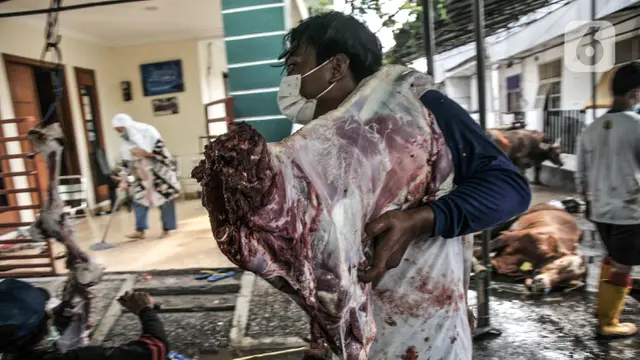 FOTO: Penyembelihan Hewan Kurban di Masa Pandemi COVID-19