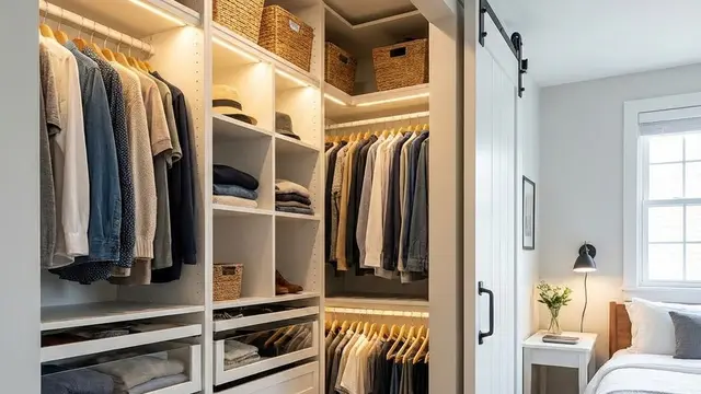 Desain Walk-In Closet di Kamar Sempit