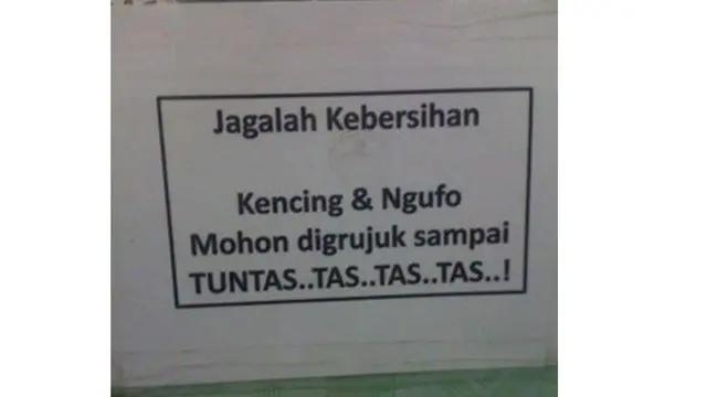 6 Tulisan Jaga Kebersihan Ini Bikin Geleng Kepala
