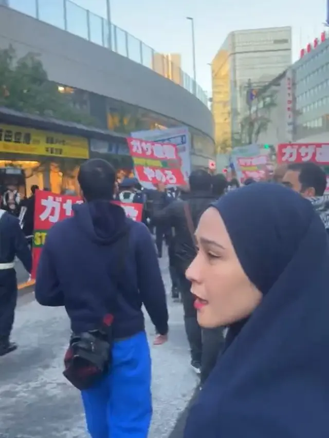 Zaskia Adya Mecca ikut aksi bela Palestina (Instagram/zaskiaadyamecca)