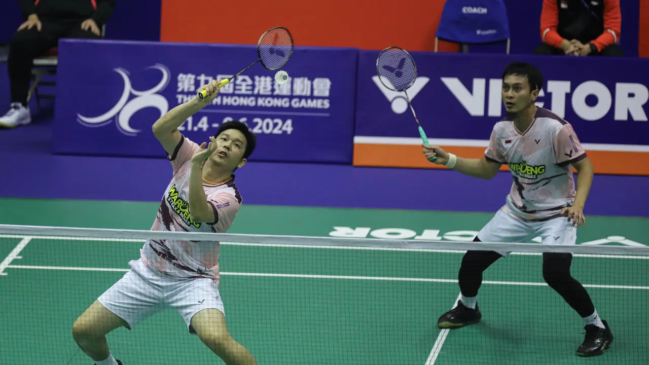Mohammad Ahsan/Hendra Setiawan - Hong Kong Open 2023 - Bulu Tangkis