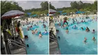 Ketika membawa balita berenang, masih ada orangtua yang kurang cermat mengawasi anak di dalam kolam renang sehingga mengundang bahaya. (Sumber video unggahan Lifeguard Rescue)