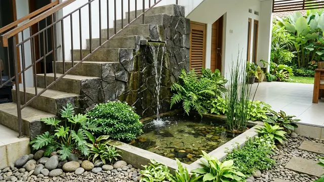 Ide Taman Mini di Bawah Tangga Luar Rumah