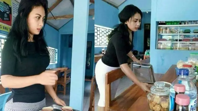 Bukan di Depok, Andita Lela Karlita Penjaga Warung di Nganjuk