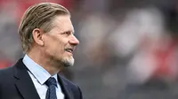 Kiper legendaris Manchester United (MU), Peter Schmeichel. (Kirill KUDRYAVTSEV / AFP)