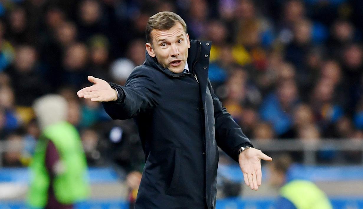 2. Andriy Shevchenko - Shevchenko adalah salah satu striker terbaik yang pernah dimiliki AC Milan. Sebagai pelatih Sheva juga terbilang sukses, ia berhasil membawa Timnas Ukrania tampil di Piala Eropa 2020. (AFP/Sergei Supinsky)