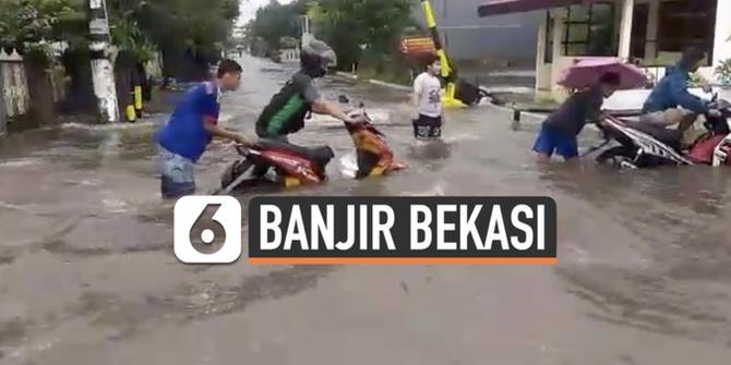 VIDEO: Komplek TNI AL Jatibening Bekasi Terendam Banjir