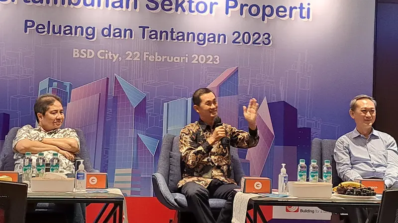 Executive Vice President Consumer Loan BCA Welly Yandoko pada saat gelaran workshop Sinarmas Land Pertumbuhan Sektor Properti Peluang dan Tantangan 2023, Rabu (22/2/2023).