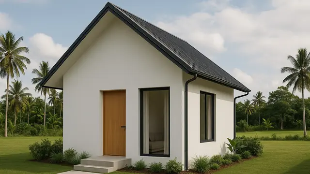 Gambar Rumah Sederhana 8x8 2025 Konsep Minimalis Modern/ Ilustrasi Gambar AI