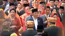 Menurut Pemangku Adat Tapanuli Selatan, Pandapotan Nasution saat menggelar jumpa pers Kamis (23/11) kedatangan Jokowi bukan sebagai orang biasa, melainkan sebagai raja. (Deki Prayoga/Bintang.com)