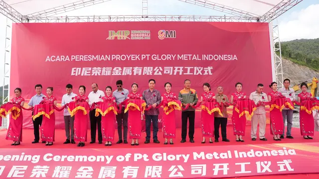 Groundbreaking pembangunan pabrik GMI di kawasanPTIndonesia Morowali Industrial Park (IMIP) ,pada Jumat (09/08/2024). (dok IMIP)