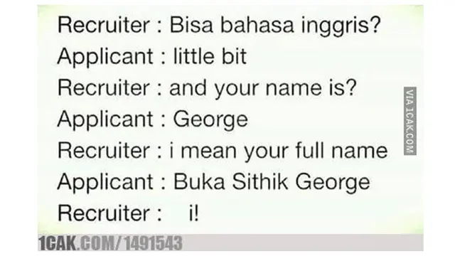 Meme Kocak Saat Interview Kerja Ini Bikin Ngakak