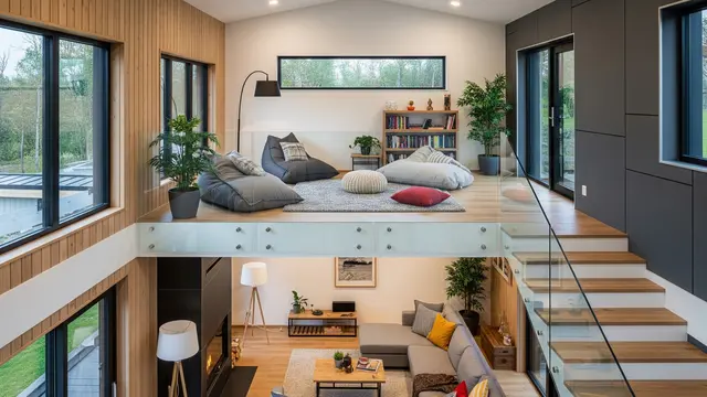 Rumah 1 Lantai Konsep Split Level (Image by Gemini AI)