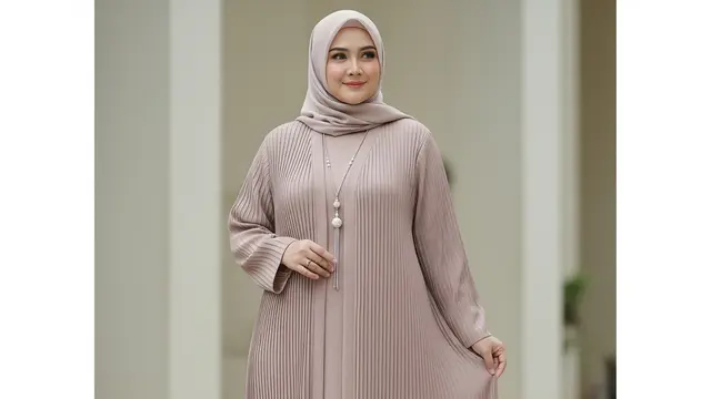 Model Gamis Abaya Syari untuk Tubuh Gemuk