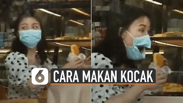 VIDEO: Kocak, Begini Cara Makan Tanpa Lepas Masker