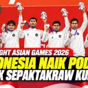 Momen Pengalungan Medali Sepaktakraw Kuadran Putra Indonesia di Asian Games 2026