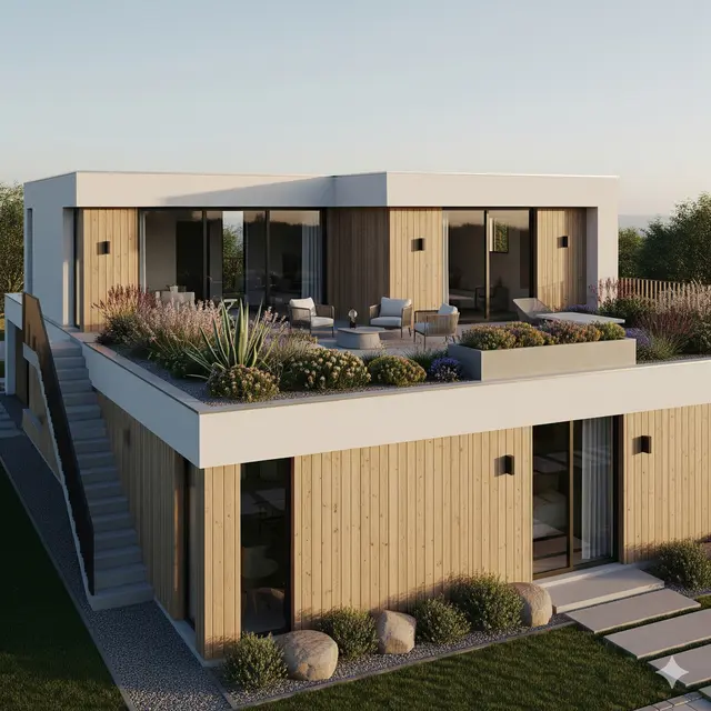 Rumah minimalis modern atap datar (Foto: Gemini)