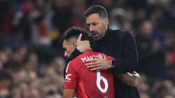 Pria asal Belanda itu mampu mempersembahkan kemenangan telak 5-2 atas Leicester City di Piala Liga Inggris atau Carabao Cup pada Kamis (31/102/2024) dini hari WIB. (AFP/Darren Staples)