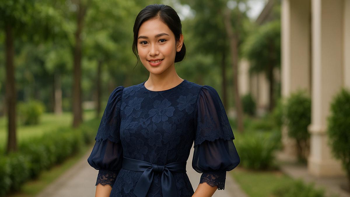 7 Model Batik Brokat Kombinasi Lengan Balon Dua Lapis, Anggun dan Stylish untuk Acara Spesial