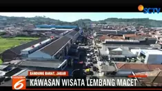 Antrean kendaraan sepanjang lima kilometer terjadi di sepanjang ruas Jalan Panorama kemudian Jayagiri, Cikole dan Maribaya.