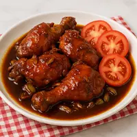 Ilustrasi&nbsp;ayam kecap pedas manis/image generated by AI