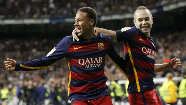 Neymar dan Andres Iniesta
