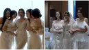 Ini adalah momen Sarah Keihl dengan 4 bridesmaidnya jelang acara akad nikah. Berbeda dengan resespi pakai gaun satin warna gold, saat akad nikah bridesmaid Sarah mengenakan gaun putih. Sudah dianggap seperti saudara, Sarah meminta Ranty dan Hana Saraswati untuk mendampinginya saat persiapan hingga diantar ke pelaminan bertemu dengan sang suami. (Liputan6.com/IG/sarahkeihl)
