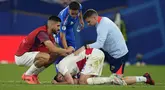 Reaksi para pemain Kroasia usai hanya imbang atas Italia pada matchday terakhir Grup B Euro 2024, Selasa (25/6/2024) dini hari WIB.  (AP Photo/Petr David Josek)
