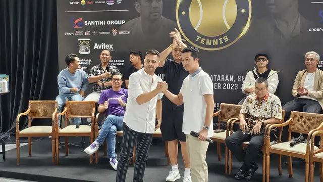 Raffi Ahmad dan Taufik Hidayat akan Tanding Tenis
