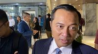 Mensesneg Prasetyo Hadi angkat bicara terkait demo mahasiswa pada Senin (17/2/225) di berbagai daerah yang memviralkan tagar Indonesia Gelap. (Liputan6.com/ Delvira Hutabarat)