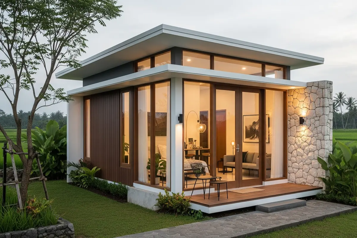 Model Rumah Sederhana Tapi Mewah yang Cocok untuk Lahan Kecil/ Ilustrasi AI