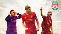 Liverpool - Jordan Henderson, Steven Gerrard, Sami Hyypia (Bola.com/Adreanus Titus)