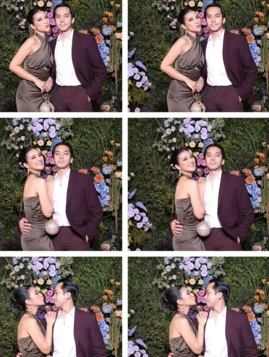 Sementara Fita melengkapi penampilannya dengan pulasan makeup flawless nuansa coral, serta  menata rambutnya bergaya sleek updo yang rapi dan elegan. [IG/@fitaanggriani/@sheiladaisha]